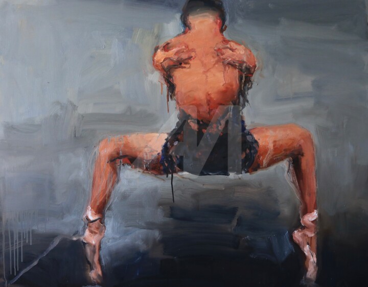 Painting titled "next movement" by Virgis Ruseckas, Original Art, Oil
