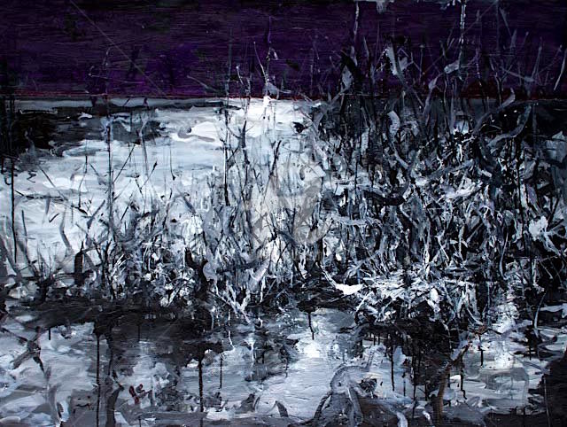 Malerei mit dem Titel "another landscape" von Virgis Ruseckas, Original-Kunstwerk, Öl