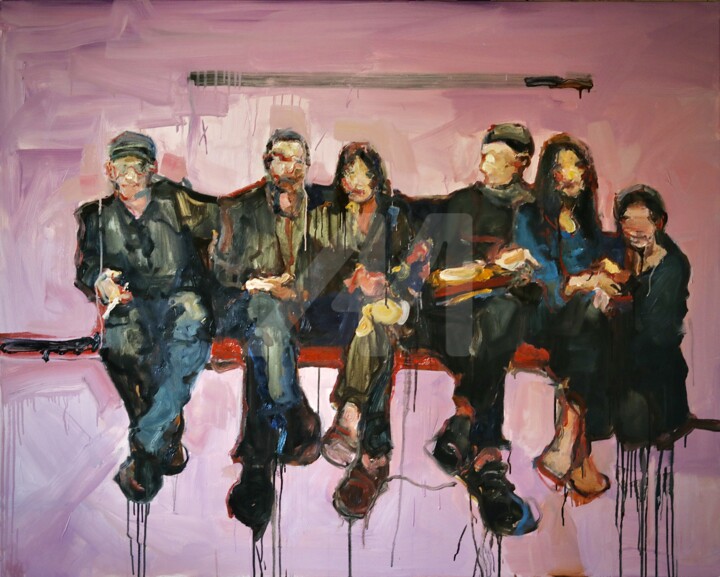 Painting titled "We know" by Virgis Ruseckas, Original Art, Oil