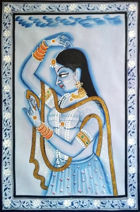 Peinture intitulée "Royal Queen" par Vishal Gurjar, Œuvre d'art originale, Huile
