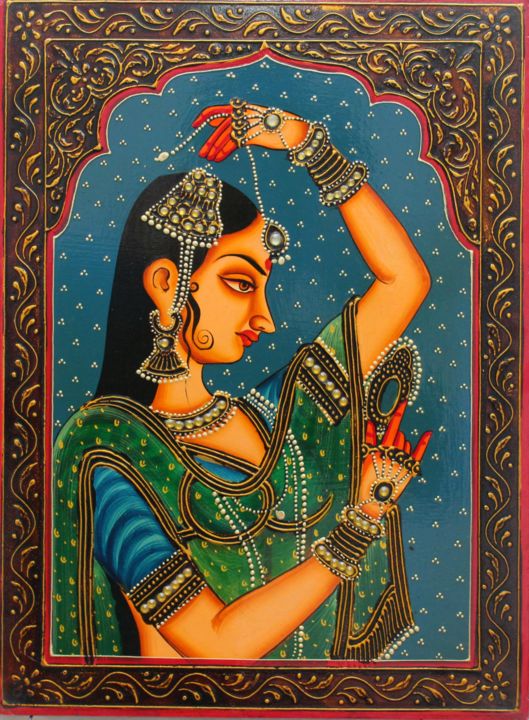 Картина под названием "Queen" - Vishal Gurjar, Подлинное произведение искусства, Масло