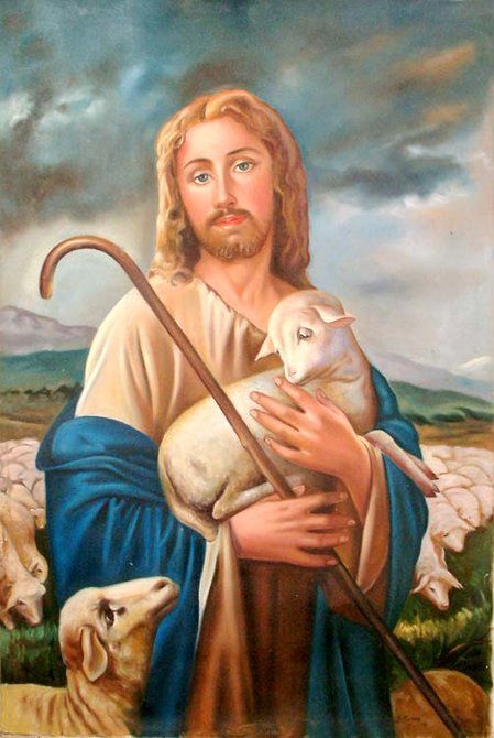 Painting titled "Lord Jesus" by Vishal Gurjar, Original Artwork, Acrylic