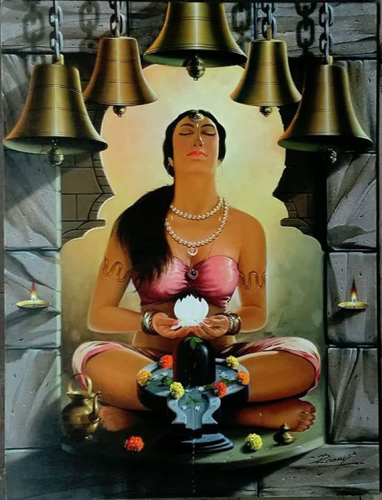 Peinture intitulée "Religion" par Vishal Gurjar, Œuvre d'art originale, Acrylique