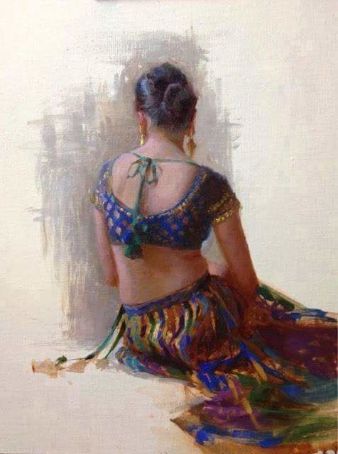 Peinture intitulée "Woman" par Vishal Gurjar, Œuvre d'art originale, Acrylique