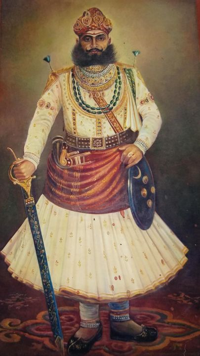 Peinture intitulée "King" par Vishal Gurjar, Œuvre d'art originale, Acrylique