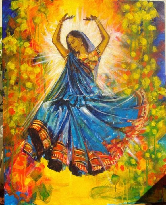 Dancing Girl Painting by Vishal Gurjar | Artmajeur