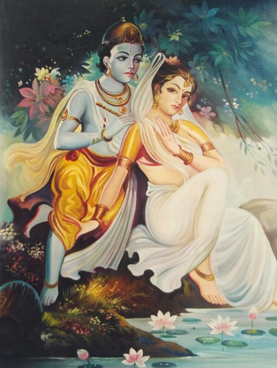 Radha Krishna Paintings Images, Stock Photos & Vectors | Shutterstock