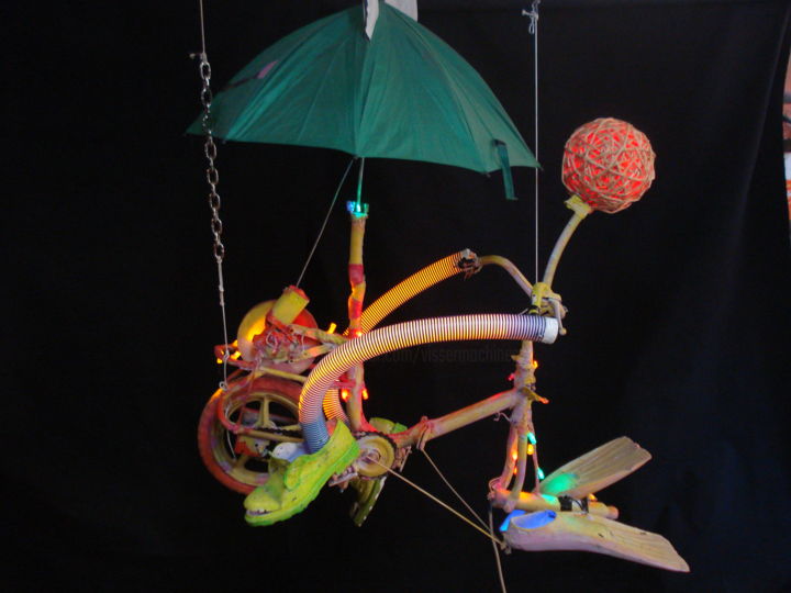 Sculpture intitulée "Vélo grenouille" par Gerrit Gerard Visser, Œuvre d'art originale