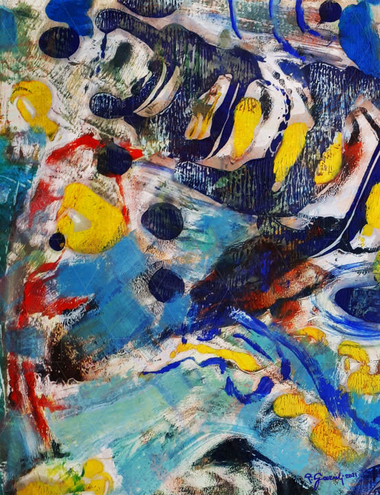 Peinture intitulée "MOHA" par Roland Garuli, Œuvre d'art originale, Huile