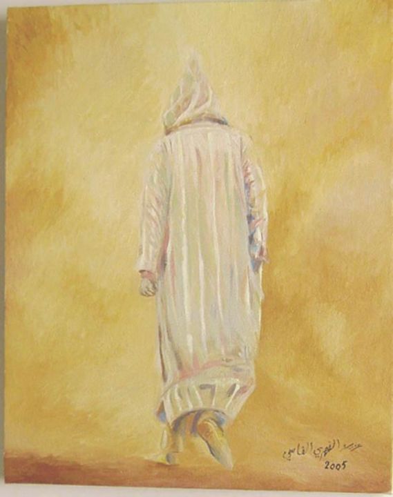 Painting titled "passant" by Aziz Elfahryelfassi, Original Artwork