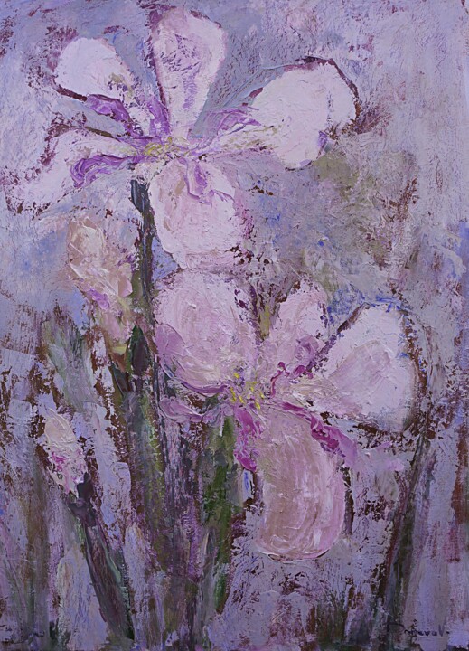 Картина под названием "oil-painting-flower…" - Vita Daneva, Подлинное произведение искусства, Масло