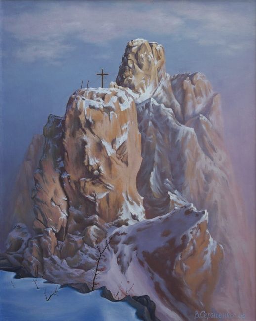 Painting titled "Ай-Петри (Ai-Petri)" by Vita Sergienko, Original Artwork