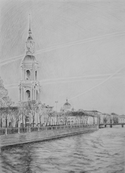 Drawing titled "Николо-Богоявленски…" by Vitalii Leer, Original Artwork, Pencil
