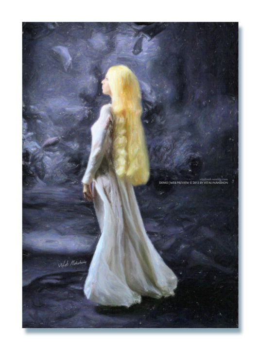 Pittura intitolato "Laura's Quest: Tale…" da Vitali Nahshon, Opera d'arte originale