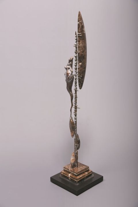 Sculpture intitulée "PROFONDEUR" par Vitalino Sculpteur, Œuvre d'art originale