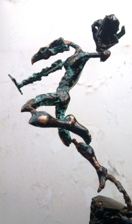 Скульптура под названием "LE POUVOIR" - Vitalino Sculpteur, Подлинное произведение искусства, Металлы