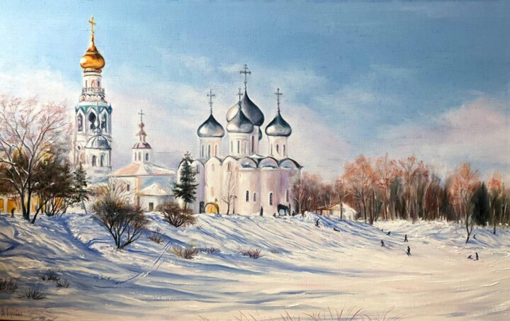 Картина под названием "Софиевский собор" - Vitaliy Boreiko, Подлинное произведение искусства, Масло