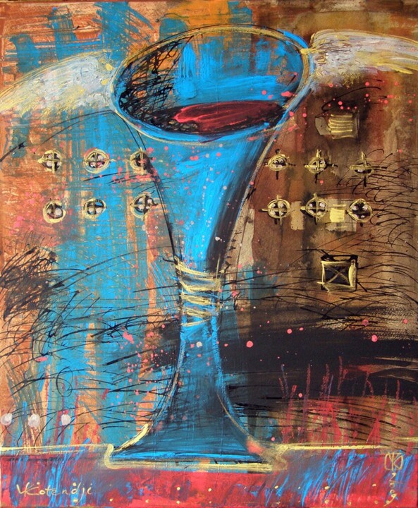 Pittura intitolato "Grail" da Vitaliy Kotendzhi, Opera d'arte originale