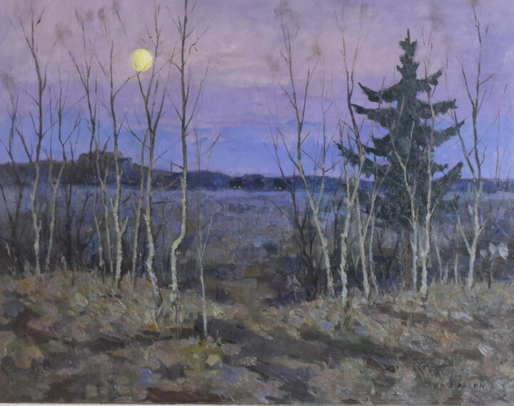 Pittura intitolato "November. Twilight" da Vitaly Amelin, Opera d'arte originale, Olio