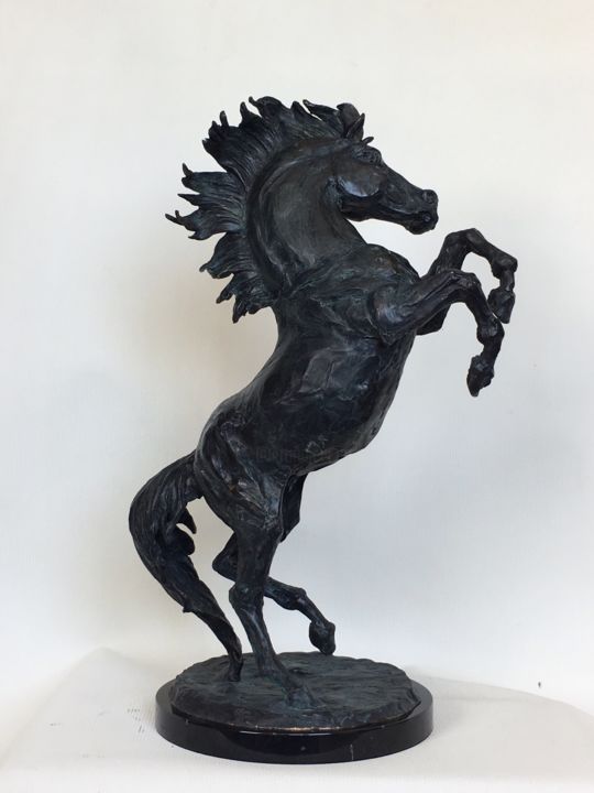 Sculpture intitulée "Ветер" par Vitaliy Semenchenko, Œuvre d'art originale, Bronze