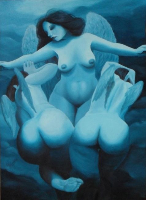 Pintura intitulada "Angelical" por Vhsantos Vitin, Obras de arte originais
