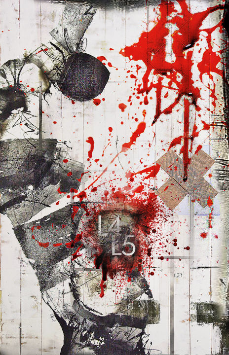 Arte digitale intitolato "L4-BACK-L5" da Vito Greina, Opera d'arte originale, Pittura digitale