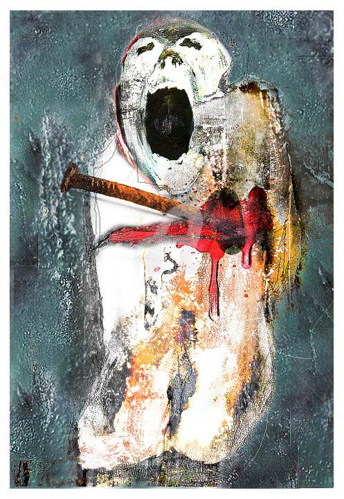 Digital Arts titled "IT HURTS" by Vito Greina, Original Artwork, Digital Painting