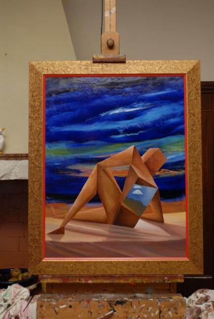 Malerei mit dem Titel "figura geometrica" von Vito Pastore D'Ostuni, Original-Kunstwerk