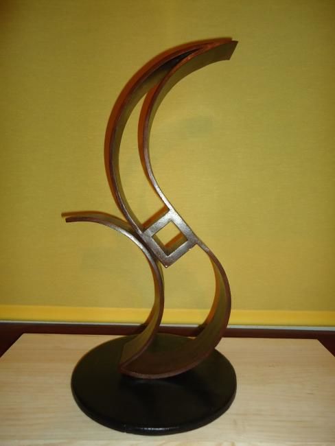 Sculptuur getiteld "linea cubica" door Vitolo, Origineel Kunstwerk