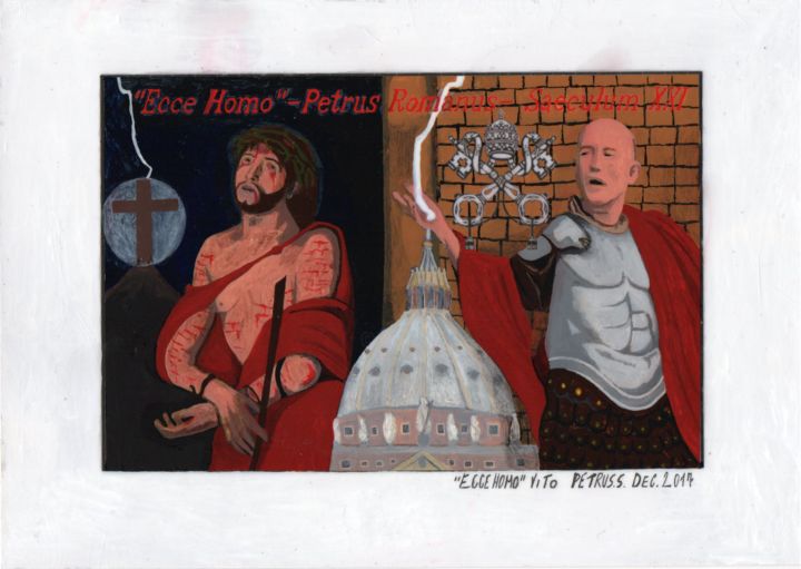 Printmaking titled "Ecce Homo" by Vito Petrus Saracino, Original Artwork