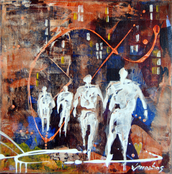 Painting titled "Urbano 19" by Vitor Moinhos, Original Artwork, Acrylic