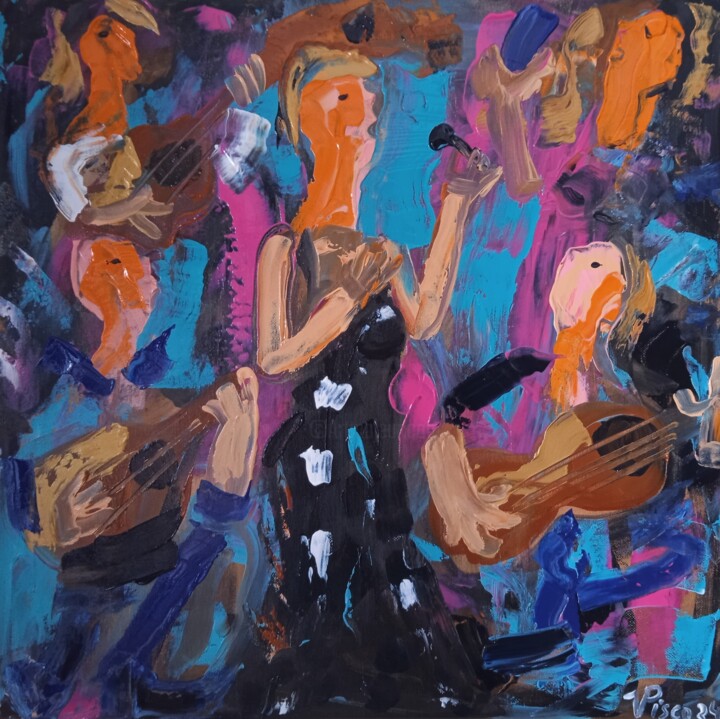 Schilderij getiteld "This is fado XI" door Vitor Pisco, Origineel Kunstwerk, Acryl