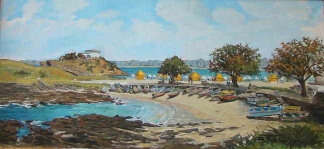 Pintura intitulada "Cabo Frio" por Vitor Ramalho, Obras de arte originais, Óleo