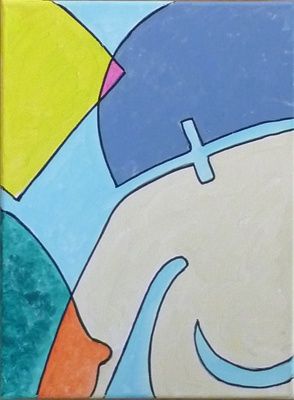 Painting titled "Sans titre n564" by Victor Valente, Original Artwork, Acrylic