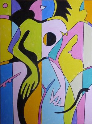 Painting titled "Sans titre n°574" by Victor Valente, Original Artwork, Acrylic
