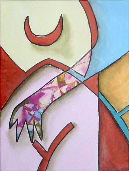 Painting titled "Sans titre n590" by Victor Valente, Original Artwork, Acrylic