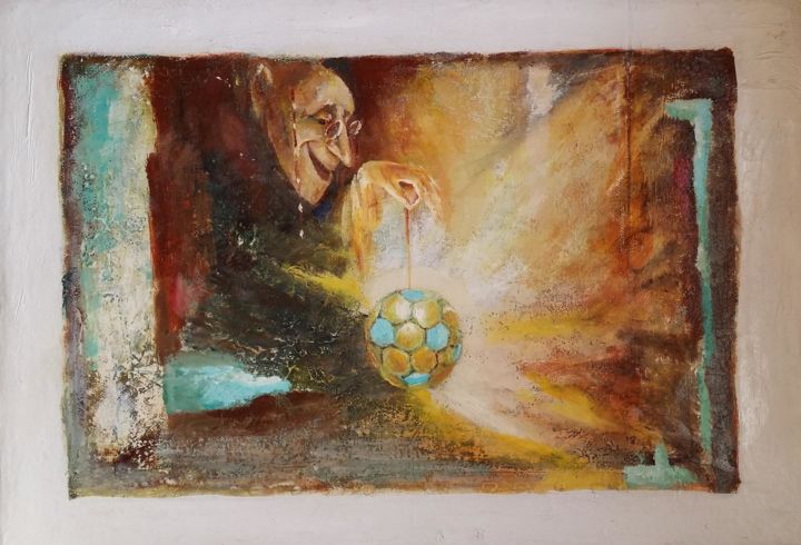 Pittura intitolato "Властелин мяча" da Vladimir Kirilenko, Opera d'arte originale, Olio
