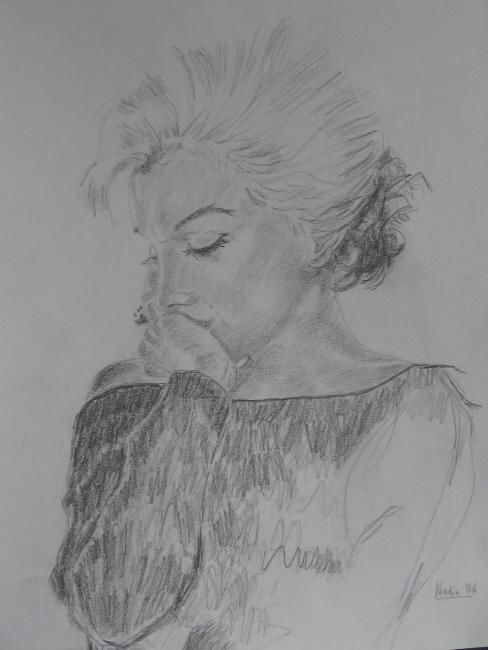 Rysunek zatytułowany „Marilyn Monroe” autorstwa Nadia Iglesia, Oryginalna praca