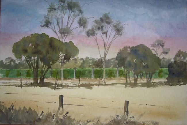 Painting titled "Vines at Penny Hill…" by Viv De Boo, Original Artwork