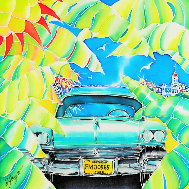 Schilderij getiteld "Caribbean-sunday" door Hisayo Ohta, Origineel Kunstwerk, Anders