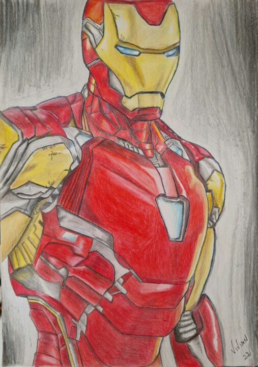 "Iron Man" başlıklı Resim Vivian Pontes tarafından, Orijinal sanat, Kalem
