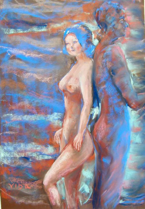 Painting titled "Dos Nus" by Viba, Original Artwork, Other