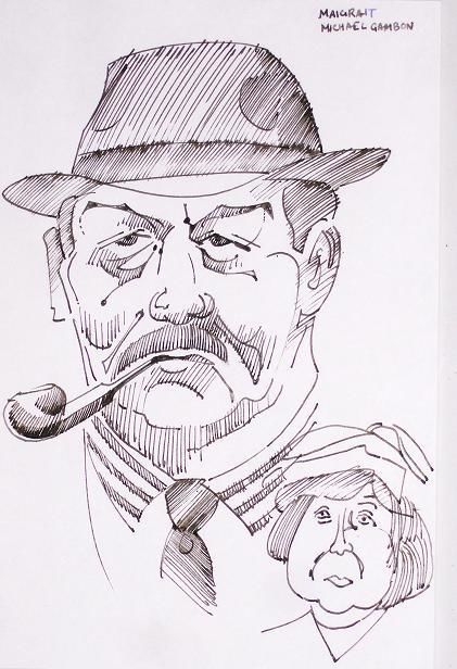 Drawing titled "Michael Gambon" by Viviano, Original Artwork