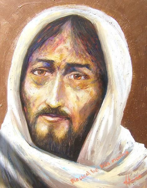 Malerei mit dem Titel "Jesus post ressurre…" von Viviano, Original-Kunstwerk, Öl