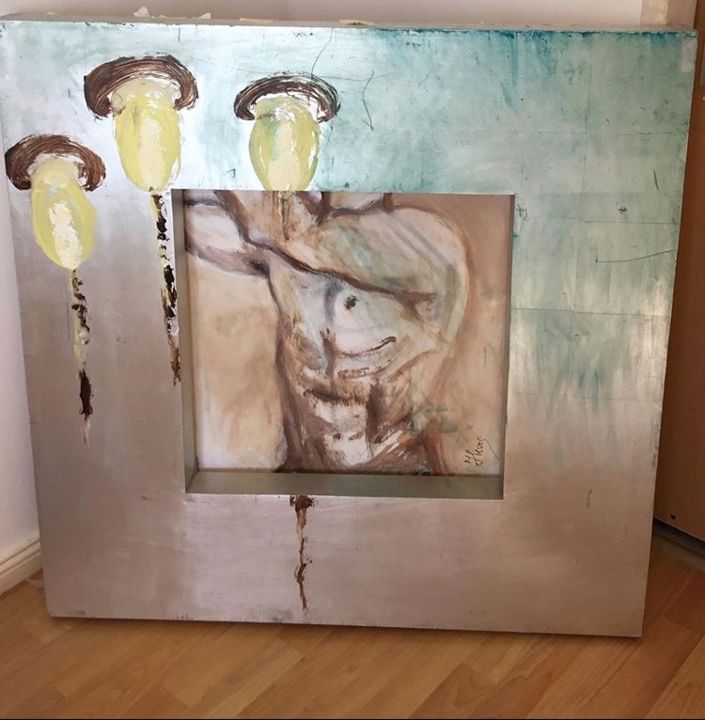 Malerei mit dem Titel "The lamp’s light" von Gabriella Heves, Original-Kunstwerk, Öl