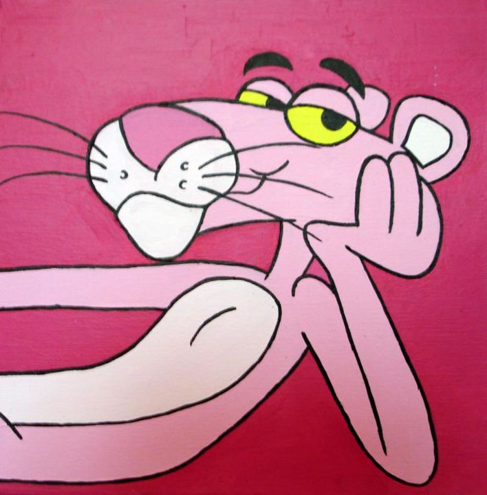 Pintura titulada "Pink Panther" por Vivienne Rose, Obra de arte original