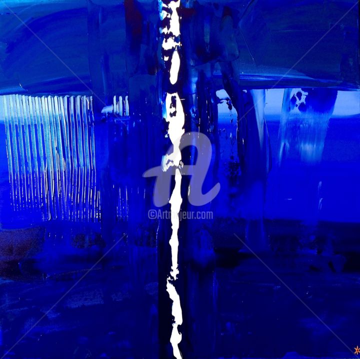 Peinture intitulée "Life is Blue" par V-Khu 11, Œuvre d'art originale, Acrylique