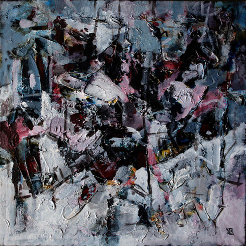 Картина под названием "абстр.5" - Владимир Жук, Подлинное произведение искусства, Масло