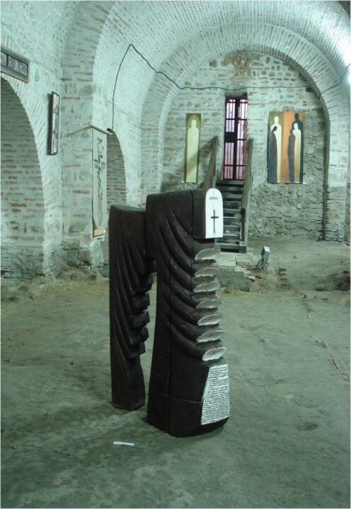 Sculpture intitulée "seven trumpets" par Vlad-Dan Perianu, Œuvre d'art originale, Bois