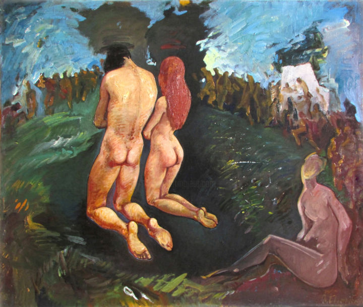 Malerei mit dem Titel "Ritual" von Asatiani Vladimer (Lado), Original-Kunstwerk, Öl